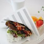 進化形⁉︎パタパタ♪たたむだけ♡簡単♡タコライスおにぎらず