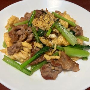 りんごの作ってみた!投稿(甘辛ダレがたまらん《てりたま♡小松菜》)