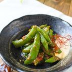 やみつき！スナップエンドウの豆板醤みそ和え