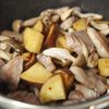 さつまいもと豚肩ロースのマスタード和えの工程4