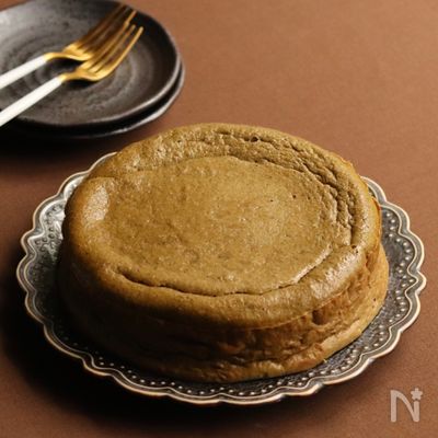 豆腐でヘルシー!ほうじ茶チーズケーキ【グルテンフリー】