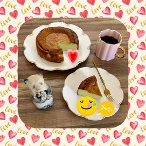 のりのり🐾🎀🤍の作ってみた!投稿(上品なコクと旨味。ピスタチオバスクチーズケーキ)