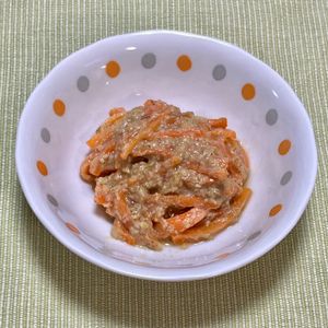 キャピタンの作ってみた!投稿(＼レンジで２分30秒／ごま味噌にんじん)