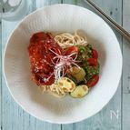 【Nadia料理団レシピ】ヤンニョンポークの豆腐干絲ピビン麺