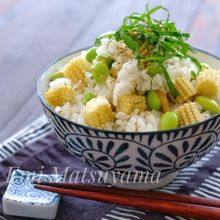 浮腫み解消!疲労回復!*ヤングコーンと枝豆ご飯*