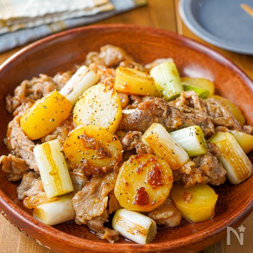 【豚こまじゃがのにんにく醤油炒め】スタミナ満点💯男子喜ぶ！