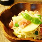 桃の冷製スパゲティ