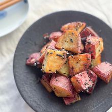 【さつまいもの塩バターごま和え】甘じょっぱだけど砂糖不使用！