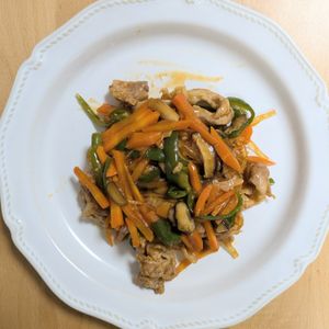 ゆいの作ってみた!投稿(【豚こまチャプチェ】レンジで驚きの旨さ！簡単韓国風おかず♡)