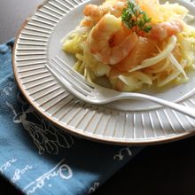 新たまねぎと海老とグレープフルーツのカレーマリネ