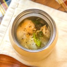 【じゅわっとお餅とろける幸せの味】鶏肉と大根の柚子だしスープ