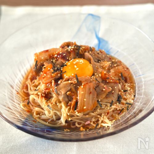 【豚キムチ冷し中華】温冷の組み合わせがクセになる‼︎