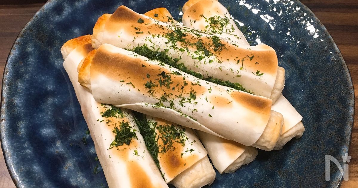 トースターで5分♪餃子の皮で【ちくチーズ巻き】