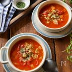 余り野菜でおいしくなる【フレッシュトマトのミネストローネ】