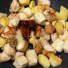 【鶏むね肉とカリカリ豆腐のじゃがマスタード炒め】の工程4