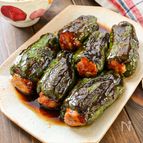 【まるごと！ピーマンの肉詰め】ピーマンじゅわっと食べ応えも♡