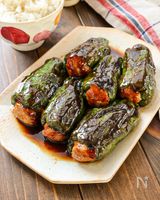 【まるごと!ピーマンの肉詰め】ピーマンじゅわっと食べ応えも♡