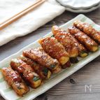 【ズッキーニの豚巻きにんにく甘辛レモンペッパー】ジューシー♪