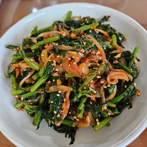 918487の作ってみた!投稿(大人が喜ぶ！春菊と新玉ねぎの韓国風和え)