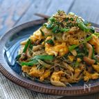 肉無しでも大満足！＊卵とニラとしめじのチャプチェ風＊