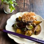揚げずにヘルシー！茄子とピーマンの揚げ浸し＊
