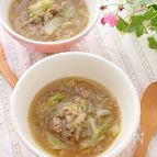 アツアツが嬉しい！キャベツとひき肉のあんかけ中華スープ