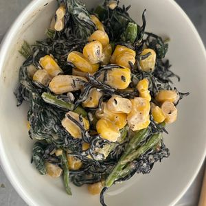 Yの作ってみた!投稿(給食風♡ひじきとほうれん草の鉄分サラダ)