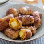かぼちゃペーストのチーズ肉巻き