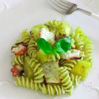 レンジで簡単！タコとじゃがいものジェノベーゼパスタ