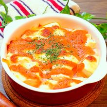 【豆腐に変えれば大体ヘルシー!!】豆腐の明太チーズ焼き