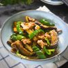 夏バテ対策♪レンジでオイル不使用!茄子と豚ばら肉の中華炒め