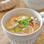 ［腸活デトックススープ］豚こま豆乳キムチでボリューム◎