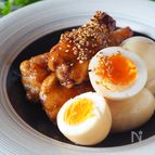 【酢の効果でお肉ほろほろ】鶏手羽元とゆで卵のさっぱり黒酢煮