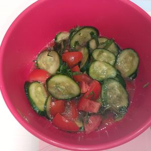 milkの作ってみた!投稿(トマトときゅうりのしそマリネ【#作り置き#さっぱり】)