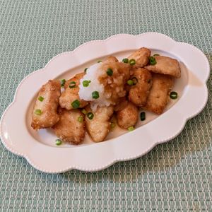 𝔂𝓾𝓶𝓲🍓の作ってみた!投稿(【鶏唐揚げのおろしポン酢】鶏むね肉で節約♪)