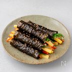 野菜のコマキンパ（韓国風ミニのり巻き）
