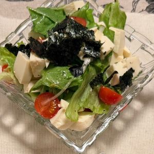 ねこの作ってみた!投稿(【豆腐の塩チョレギサラダ】塩ベースのやみつき味♪)