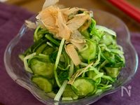 簡単5分♩水菜ときゅうりのさっぱり白だし和え