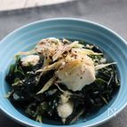 【豆腐とわかめの旨だれサラダ】和えるだけでできる絶品サラダ！