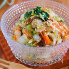 抱えて食べたい♪『梅塩昆布 de やみつき♡白菜サラダ』