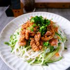 ＼やみつき！もやしピリ辛和え／砂肝とごまラー油がクセになる