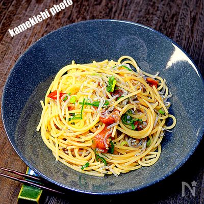 箸で食べよう「梅じゃこパスタ」