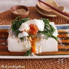 温玉とろぉ♡丸ごと豆腐でたっぷりしらすのおかず冷奴♡