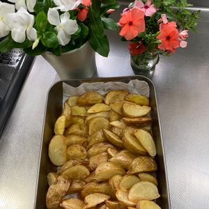 そら・ゆずの作ってみた!投稿(揚げない！指まで美味しい【やみつきポテトフライ】)