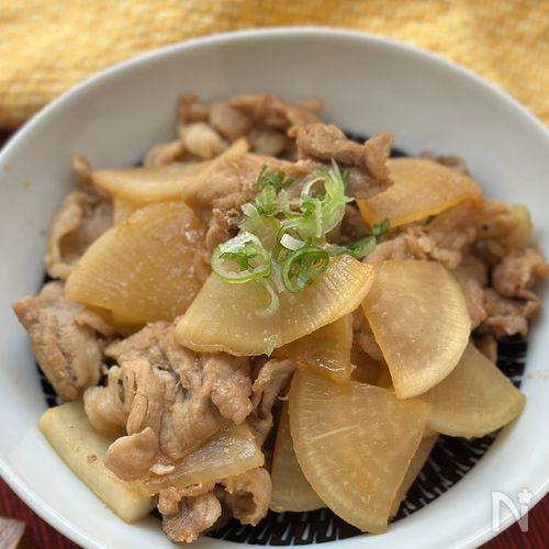 【ワンパン10分】豚こまと大根の甘辛炒め