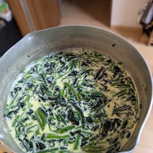 NYの作ってみた!投稿(肉料理の付け合わせの定番！ほうれん草のクリームスピナッチ)