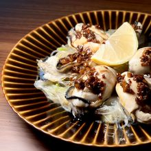 💫蒸し牡蠣のにんにく醤油ダレ