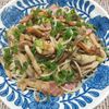 よっこの作ってみた!投稿(ガリバタ醤油が食欲をそそる♪『ベーコンときのこの和風パスタ』)
