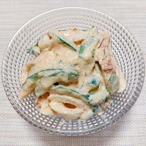 よっこの作ってみた!投稿(10分で完成✨【ちくわときゅうりの明太子和え】)