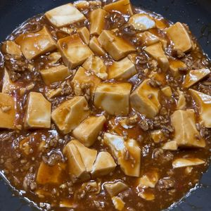 1061948の作ってみた!投稿(簡単!すぐ出来る!『本格手作り麻婆豆腐』ひき肉たっぷり♡)